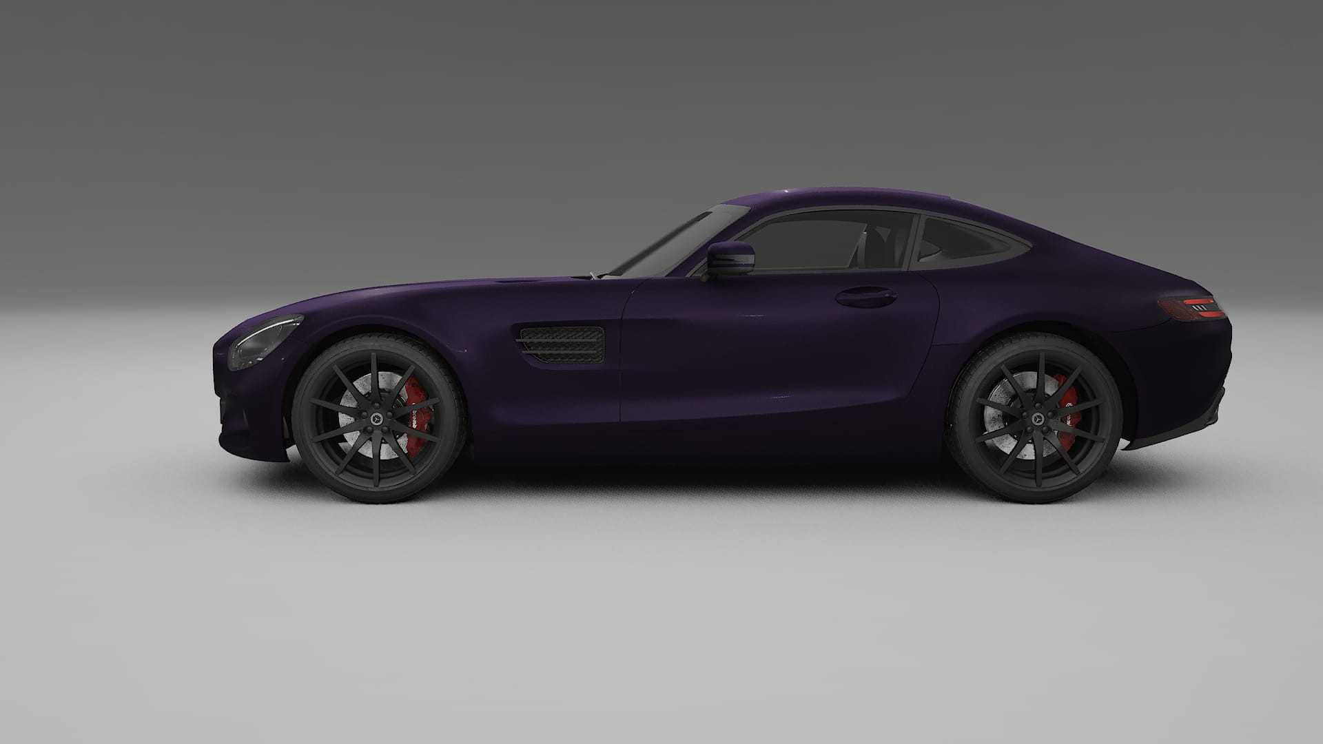 Mercedes AMG GT C190 Coupe Film de Protecție pentru Vopsea TPU | VIOLET PPF cu Schimbare de Culoare – Kit Complet Predecupat