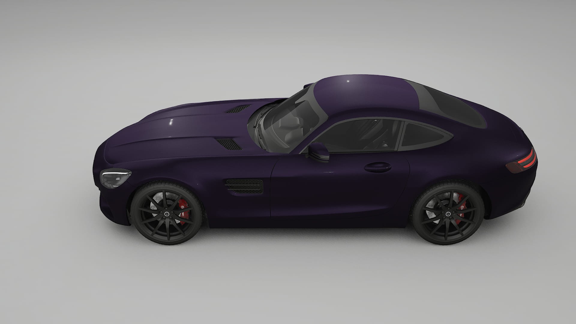 Mercedes AMG GT C190 Coupe Film de Protecție pentru Vopsea TPU | VIOLET PPF cu Schimbare de Culoare – Kit Complet Predecupat