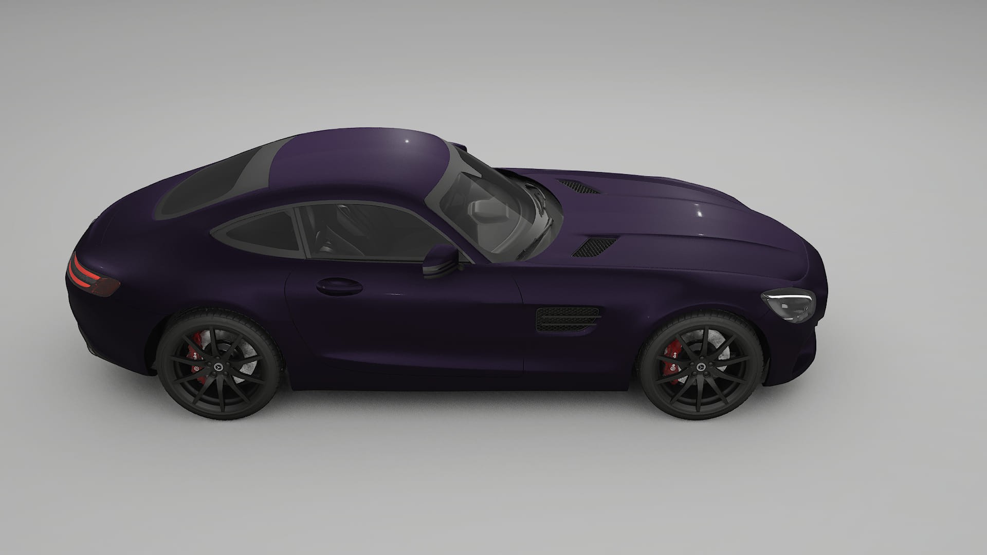 Mercedes AMG GT C190 Coupe Film de Protecție pentru Vopsea TPU | VIOLET PPF cu Schimbare de Culoare – Kit Complet Predecupat