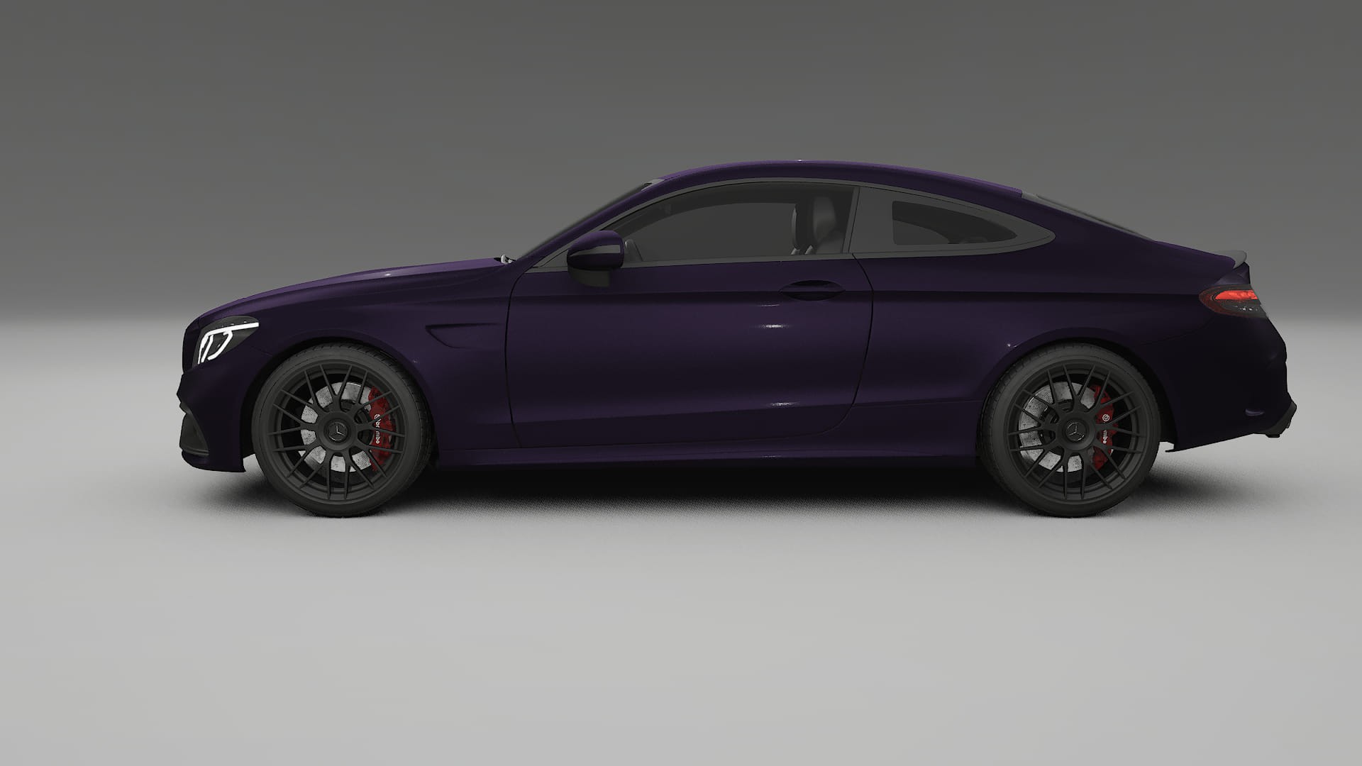 Mercedes C63 AMG W205 Coupe Film de Protecție pentru Vopsea TPU | VIOLET PPF cu Schimbare de Culoare – Kit Complet Predecupat