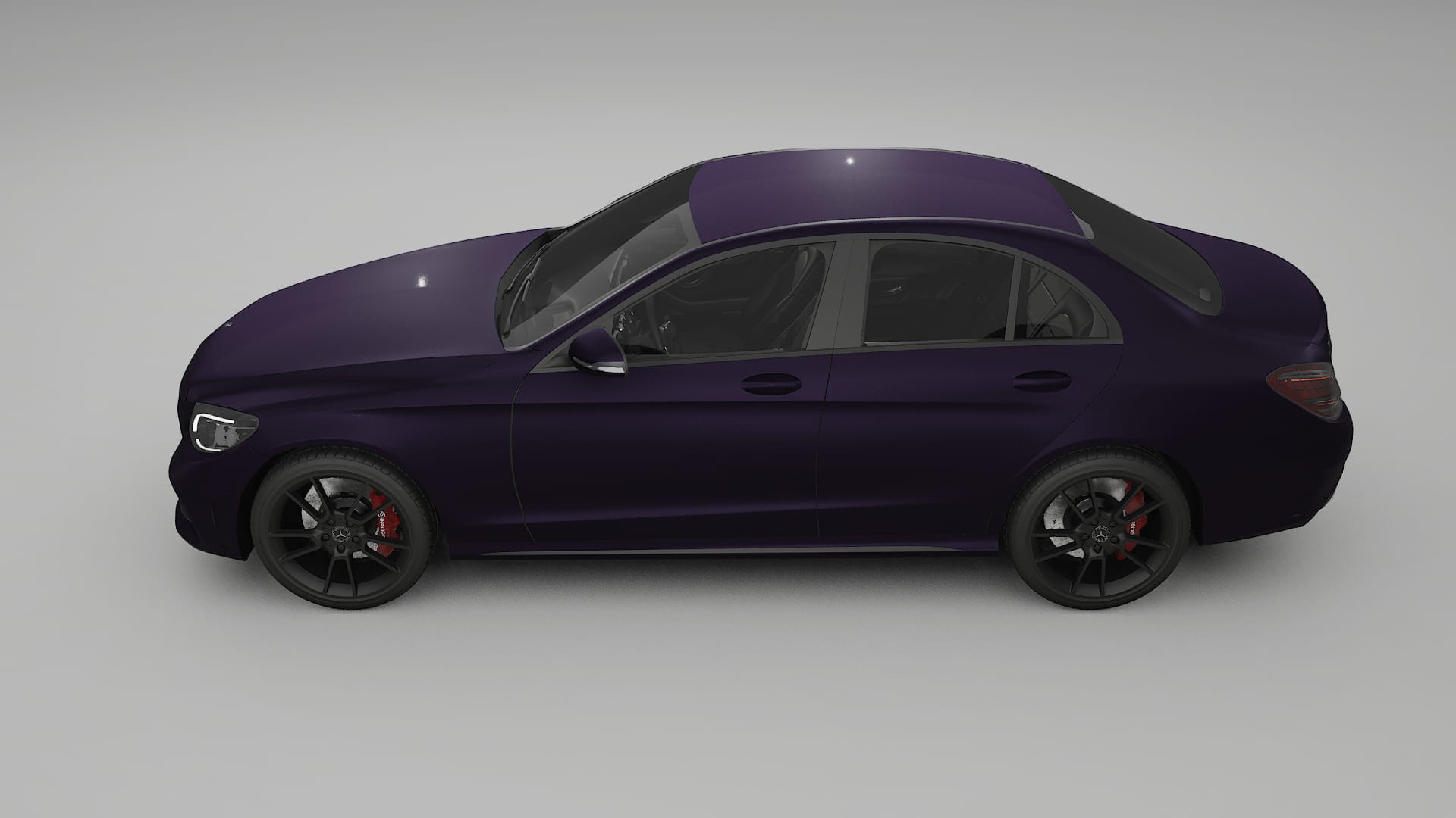 Mercedes C Class W205 AMG sedan Film de Protecție pentru Vopsea TPU | VIOLET PPF cu Schimbare de Culoare – Kit Complet Predec