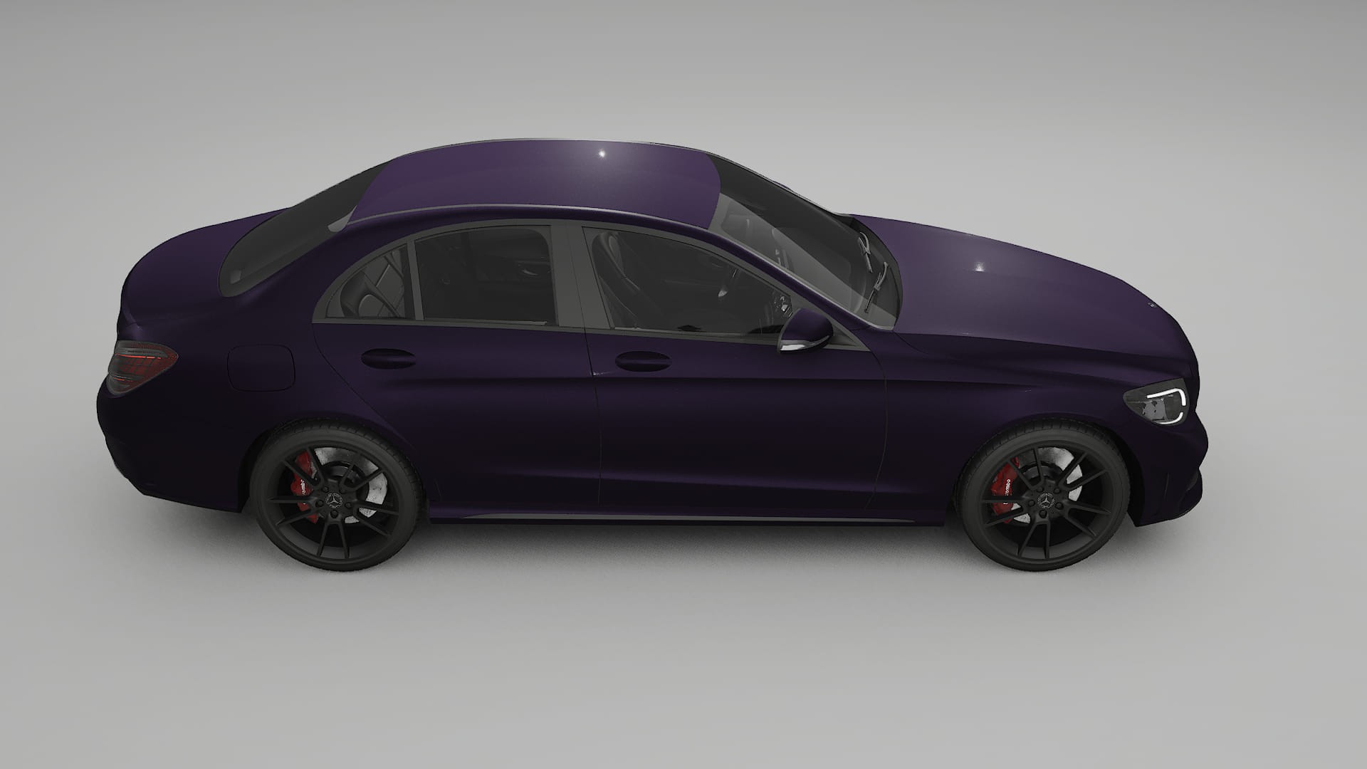 Mercedes C Class W205 AMG sedan Film de Protecție pentru Vopsea TPU | VIOLET PPF cu Schimbare de Culoare – Kit Complet Predec