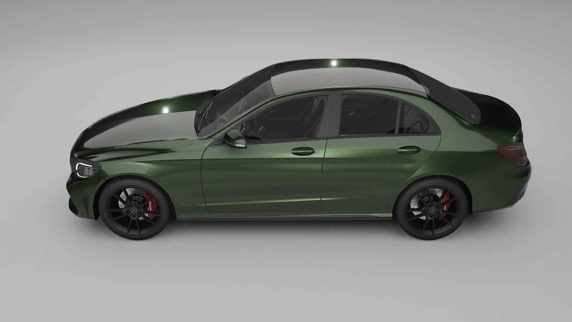 Mercedes C Class W205 AMG sedan Film de Protecție pentru Vopsea TPU | LAGOON PPF cu Schimbare de Culoare – Kit Complet Predec