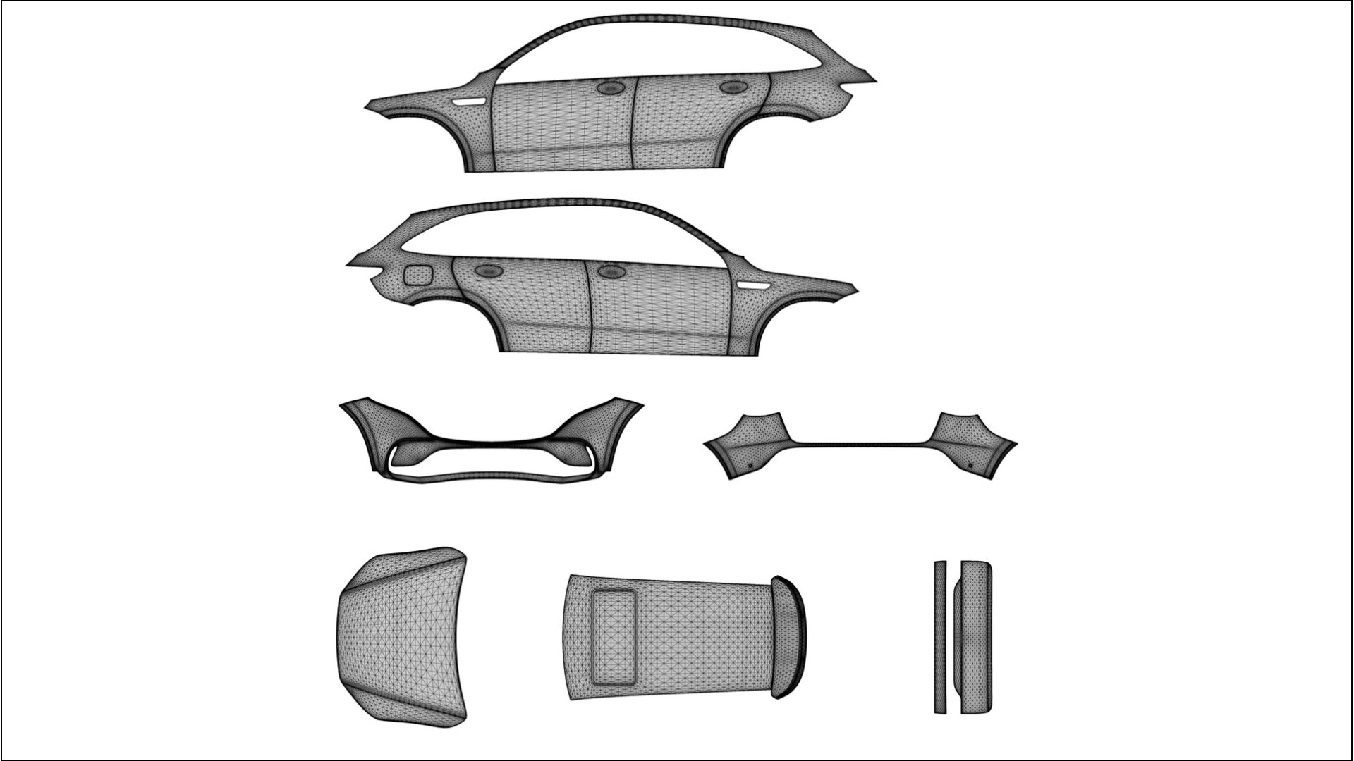 Mercedes EQC AMG Film de Protecție pentru Vopsea TPU | CINDER PPF cu Schimbare de Culoare – Kit Complet Predecupat 2