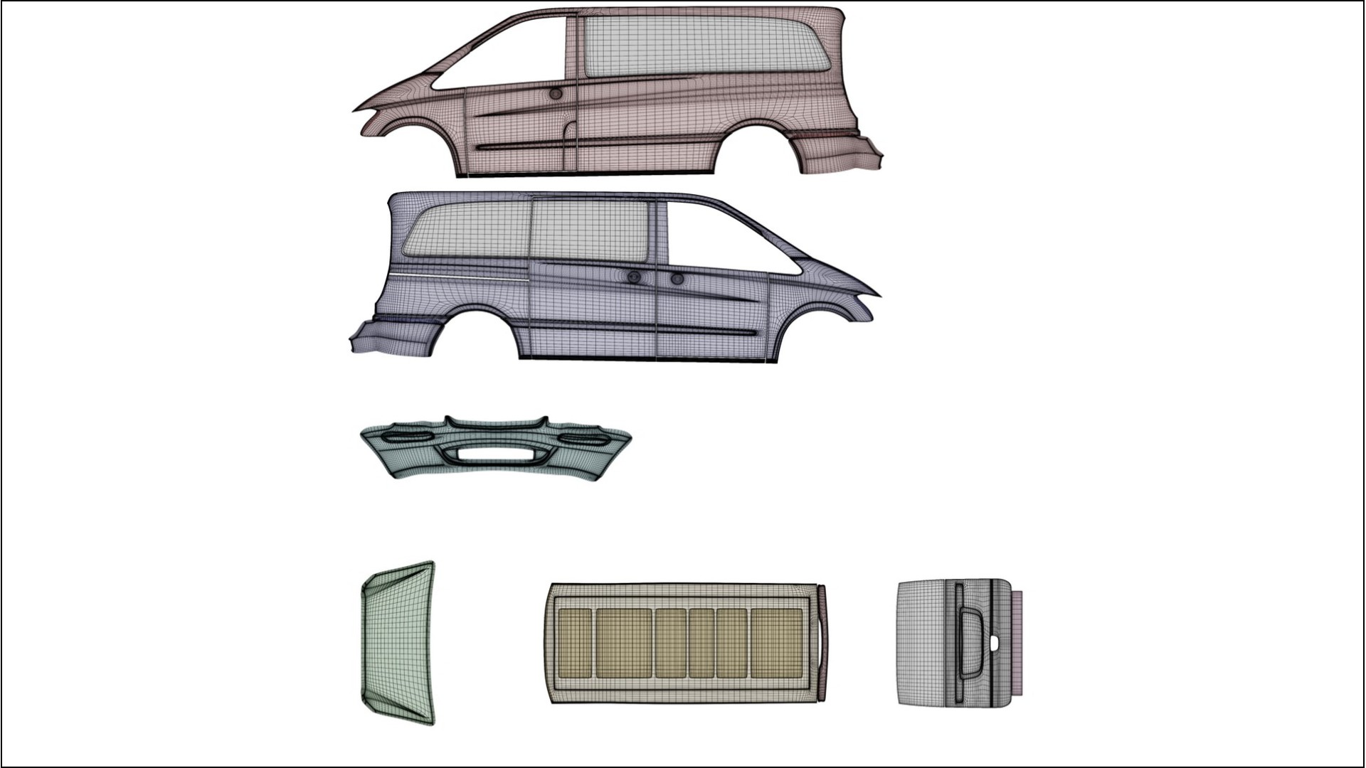 Mercedes Vito Short W639 facelift LCI Film de Protecție pentru Vopsea TPU | FROST PPF cu Schimbare de Culoare – Kit Complet P 2