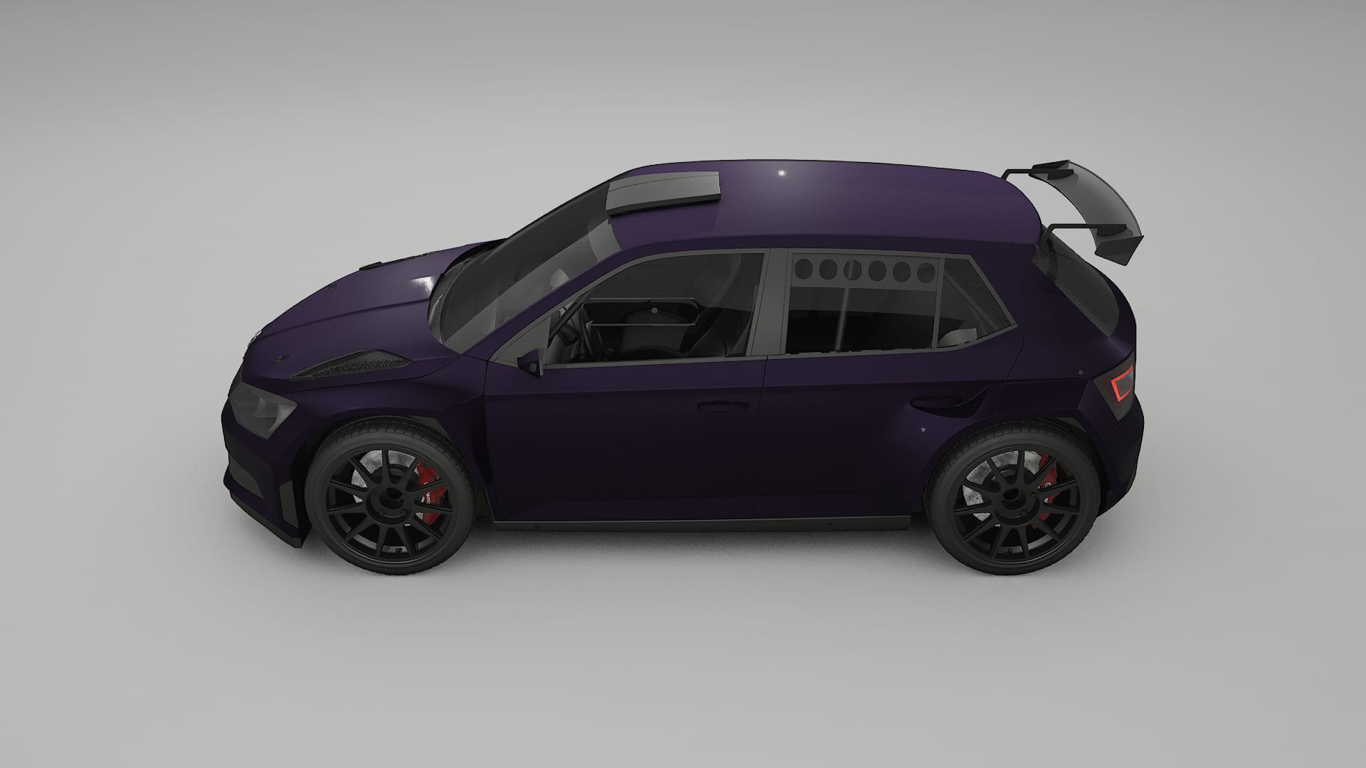 Škoda Fabia R5 6V Film de Protecție pentru Vopsea TPU | VIOLET PPF cu Schimbare de Culoare – Kit Complet Predecupat