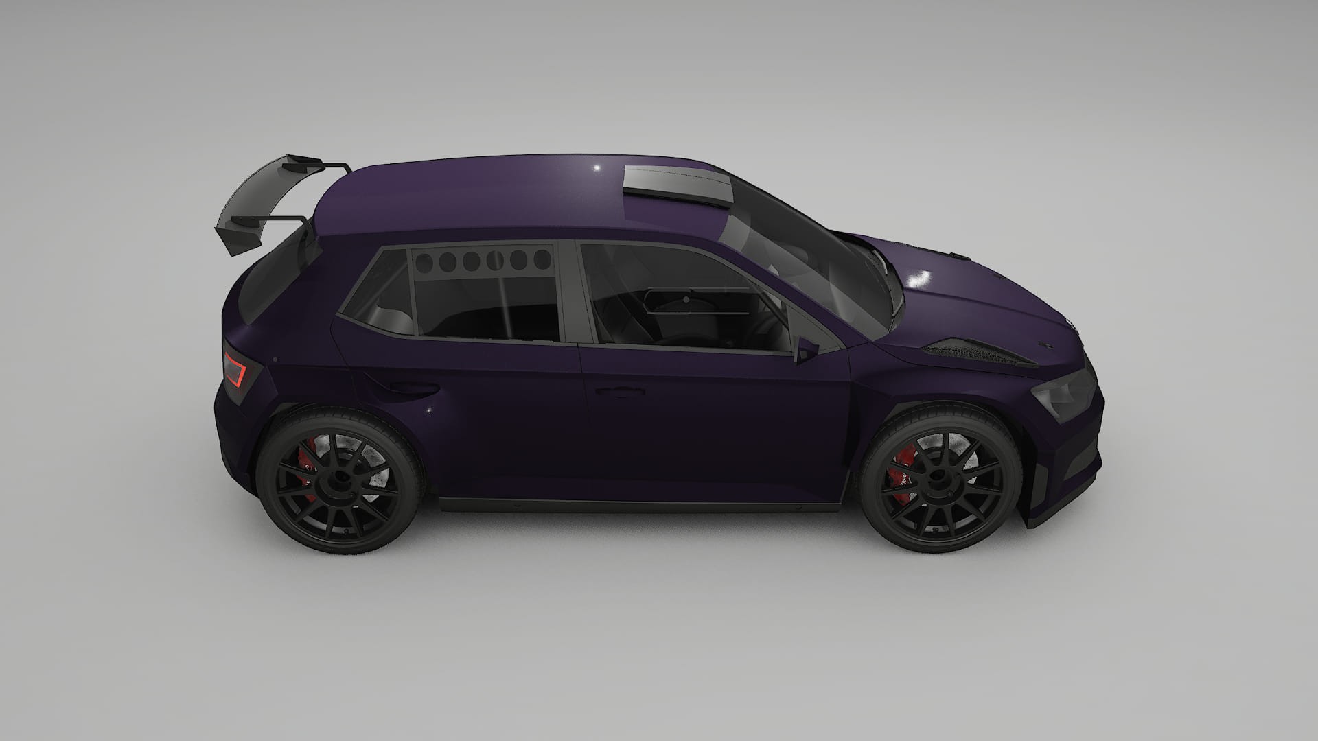 Škoda Fabia R5 6V Film de Protecție pentru Vopsea TPU | VIOLET PPF cu Schimbare de Culoare – Kit Complet Predecupat