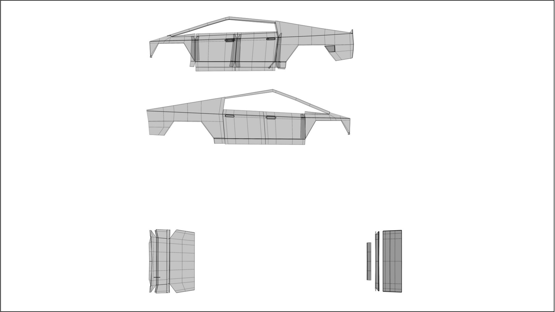 Tesla Cybertruck Film de Protecție pentru Vopsea TPU | PEARL PPF cu Schimbare de Culoare – Kit Complet Predecupat 2