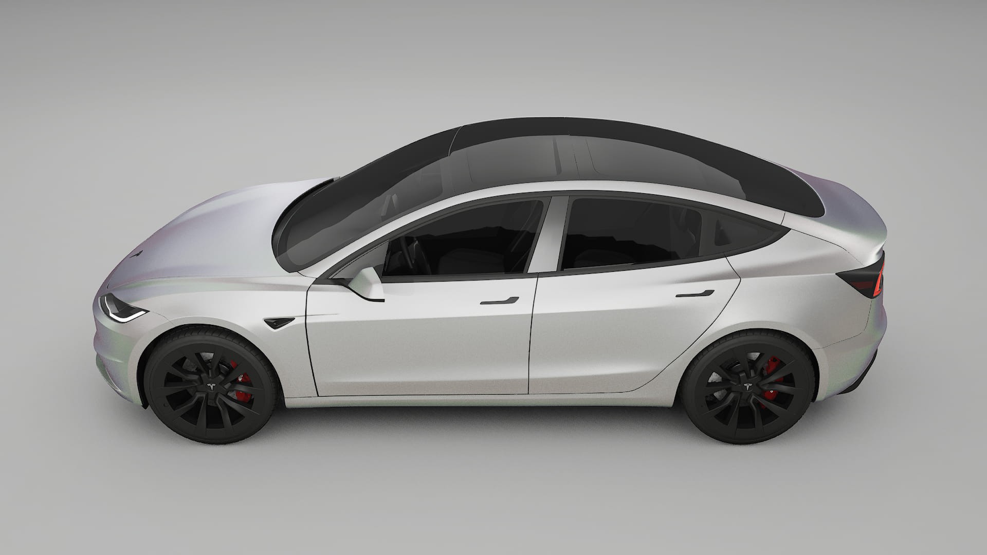 Tesla Model3 Highland Film de Protecție pentru Vopsea TPU | NEBULA PPF cu Schimbare de Culoare – Kit Complet Predecupat