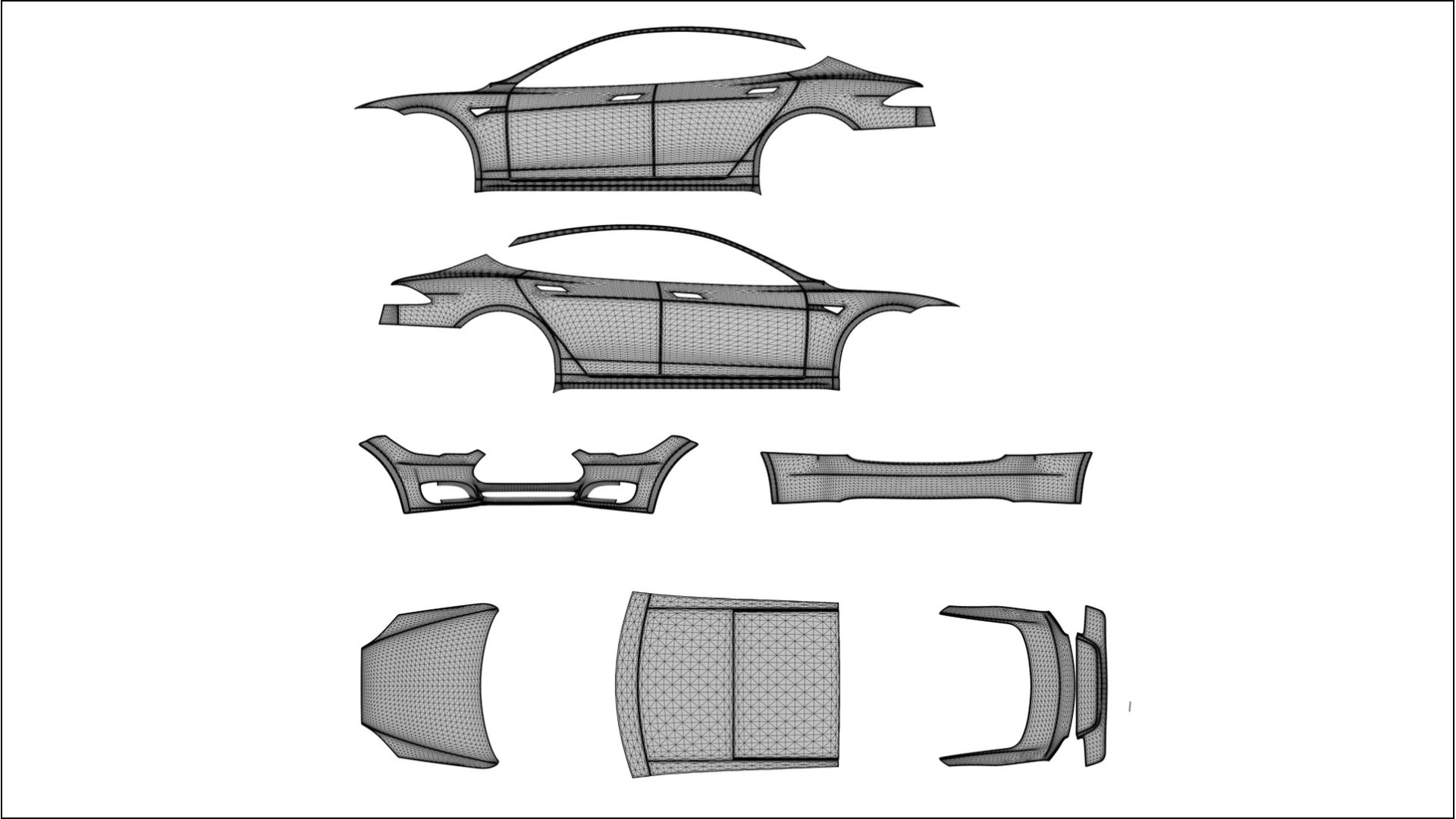 Tesla Model S Film de Protecție pentru Vopsea TPU | LAGOON PPF cu Schimbare de Culoare – Kit Complet Predecupat