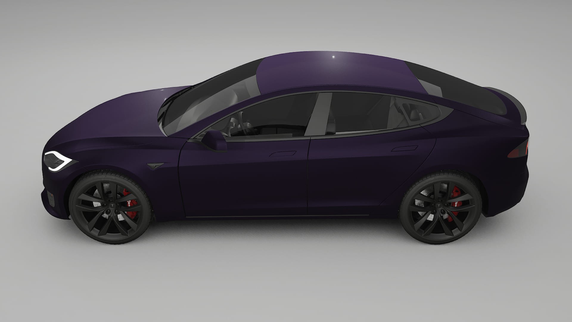 Tesla Model S Refresh Film de Protecție pentru Vopsea TPU | VIOLET PPF cu Schimbare de Culoare – Kit Complet Predecupat