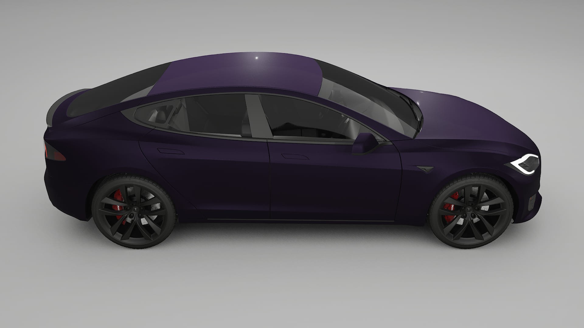 Tesla Model S Refresh Film de Protecție pentru Vopsea TPU | VIOLET PPF cu Schimbare de Culoare – Kit Complet Predecupat
