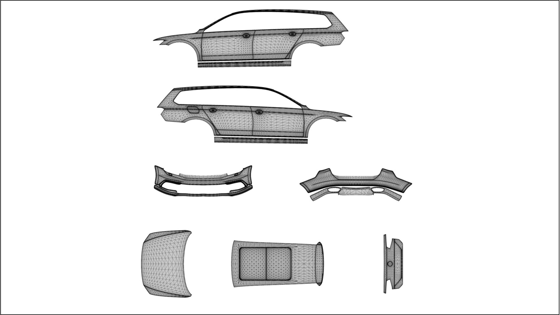VW Passat Variant R B8 Film de Protecție pentru Vopsea TPU | LAGOON PPF cu Schimbare de Culoare – Kit Complet Predecupat