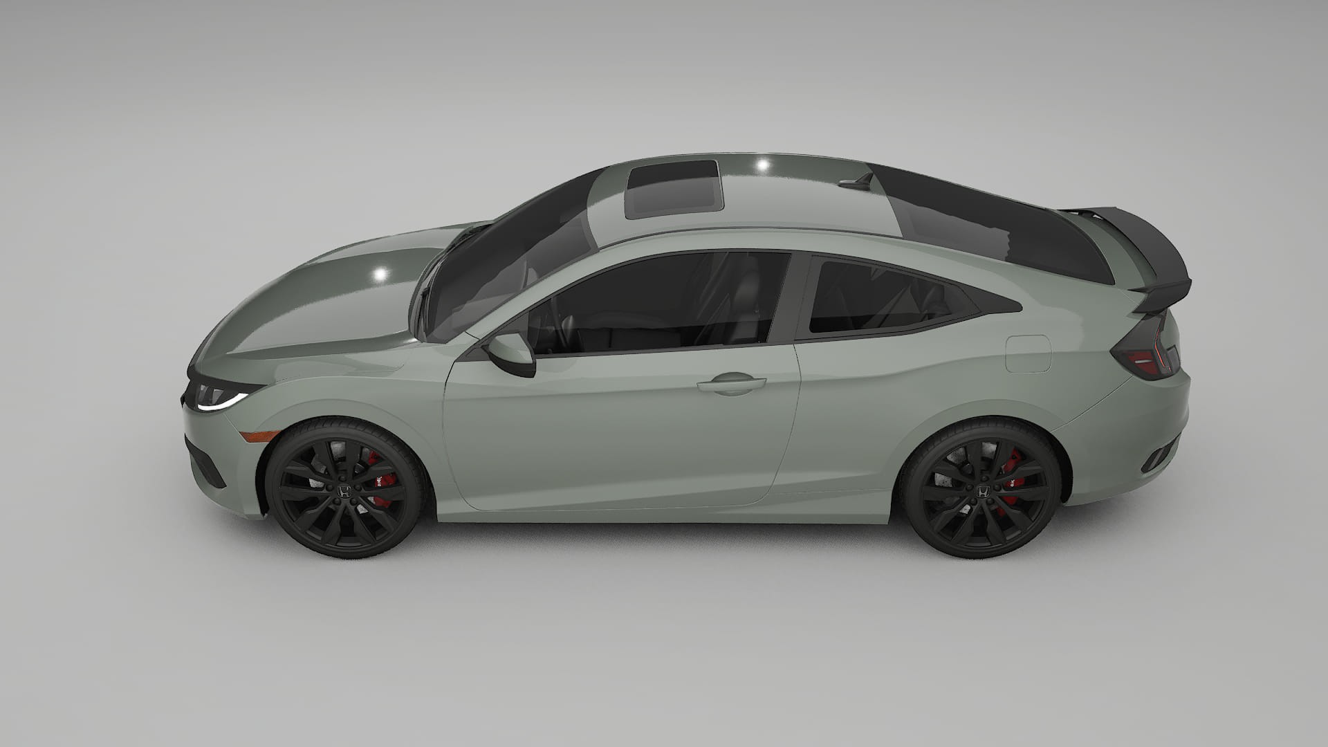 Honda Civic coupe prefacelift pre LCI Film de Protecție pentru Vopsea TPU | SLATE PPF cu Schimbare de Culoare – Kit Complet P