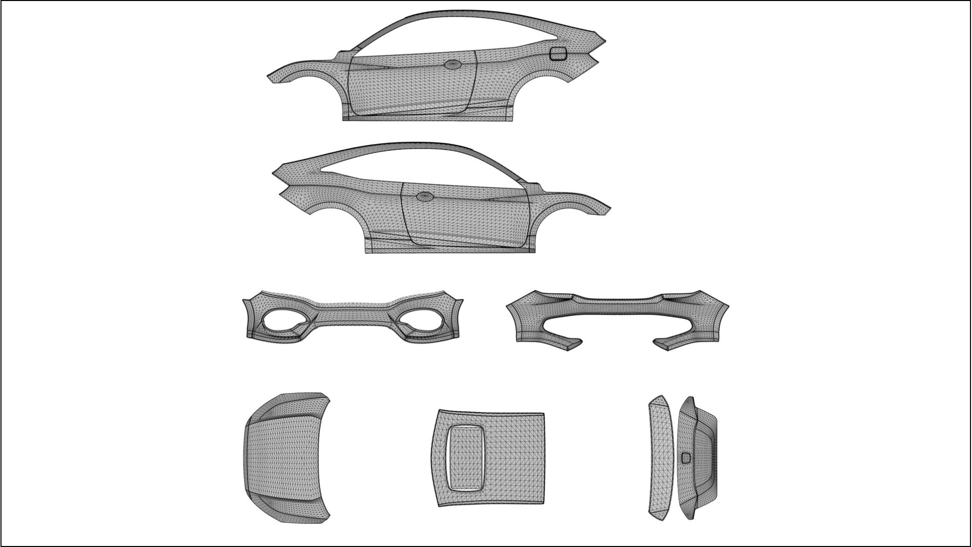 Honda Civic coupe prefacelift pre LCI Film de Protecție pentru Vopsea TPU | GRANITE PPF cu Schimbare de Culoare – Kit Complet 2