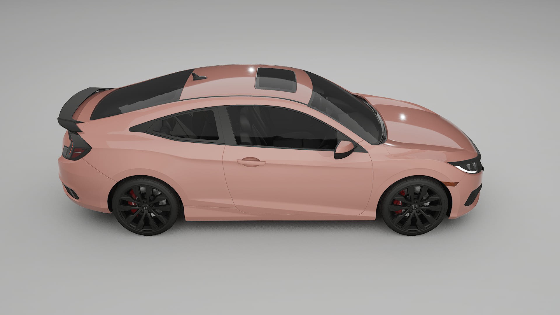 Honda Civic coupe prefacelift pre LCI Film de Protecție pentru Vopsea TPU | BLUSH PPF cu Schimbare de Culoare – Kit Complet P