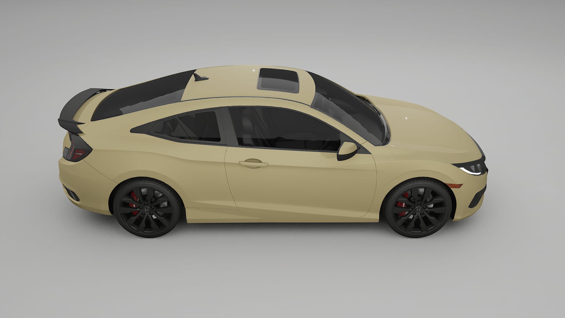 Honda Civic coupe prefacelift pre LCI Film de Protecție pentru Vopsea TPU | SAND PPF cu Schimbare de Culoare – Kit Complet Pr