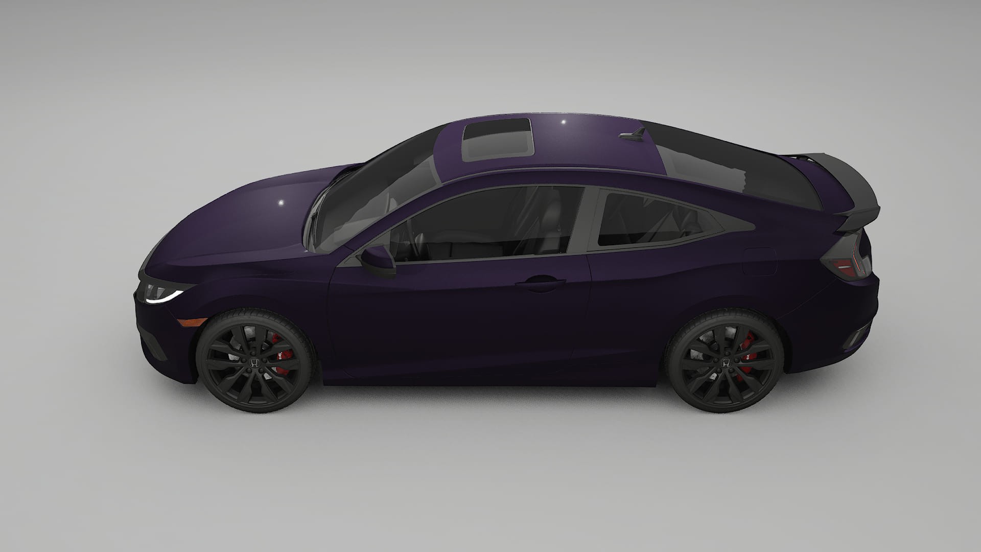 Honda Civic coupe prefacelift pre LCI Film de Protecție pentru Vopsea TPU | VIOLET PPF cu Schimbare de Culoare – Kit Complet 