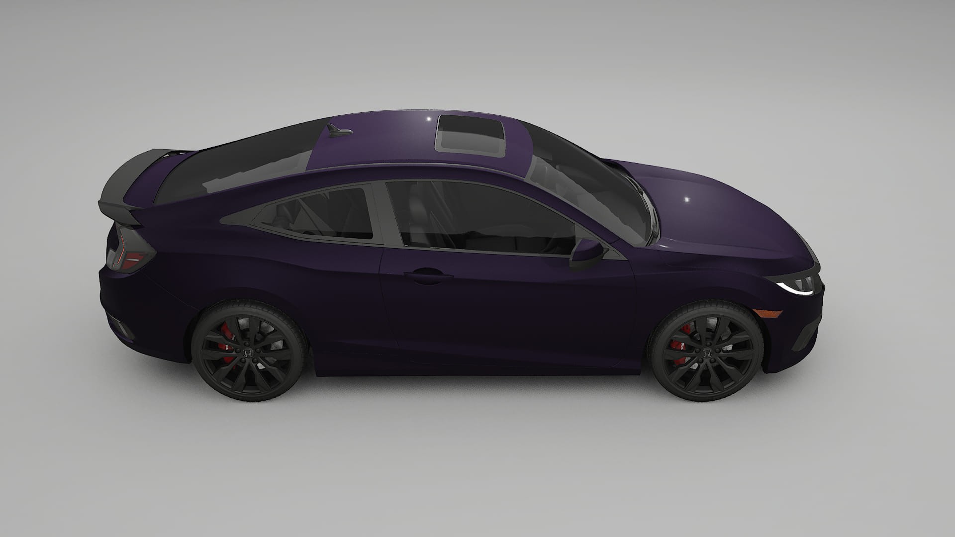 Honda Civic coupe prefacelift pre LCI Film de Protecție pentru Vopsea TPU | VIOLET PPF cu Schimbare de Culoare – Kit Complet 