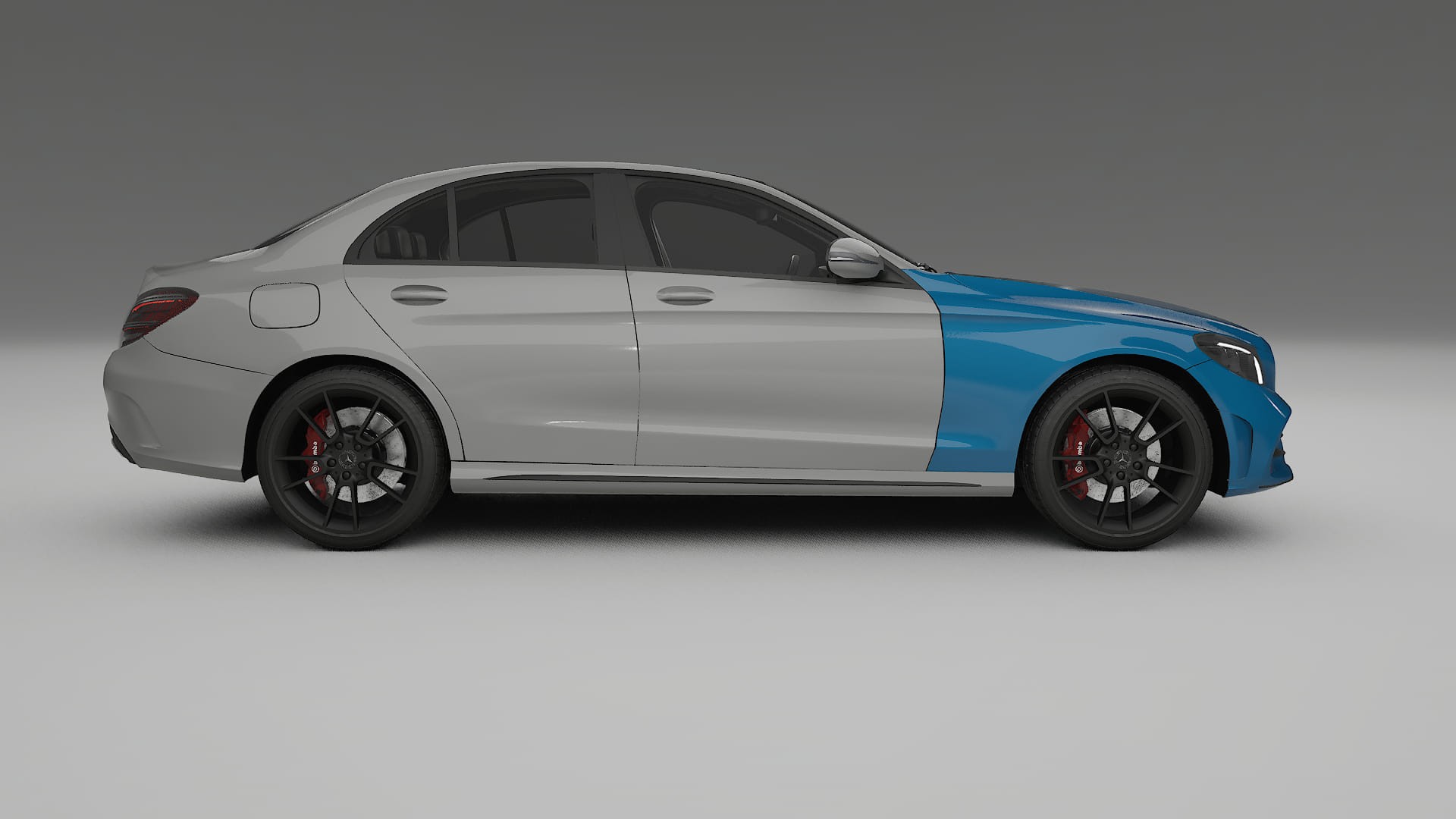 Folie de Protecție a Vopselei Mercedes C-Class W205 AMG sedan | CrystalGuard TPU Transparent PPF Kit de Protecție Frontală 2